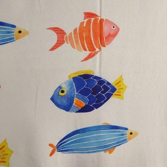 Aquatic Fashion Women's Multicolor Mini Shirt Dress Button Up Size Medium NWT - Picture 7 of 9